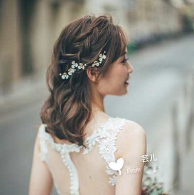 3 Piece of Flower Wedding Hair pins for Bridal - Click Image to Close